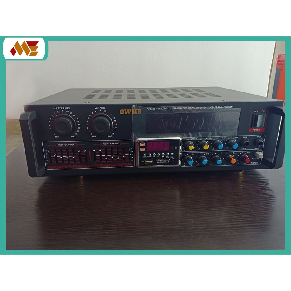 KA1253B 300Watt PROFESSIONAL DIGITAL ECHO MIXER POWER AMPLIFIER