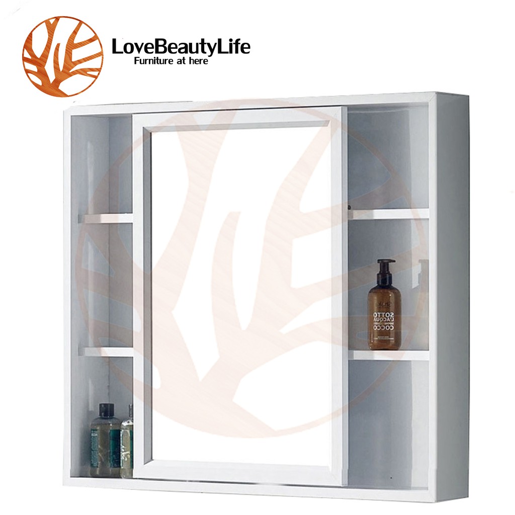Aluminum Bathroom Mirror Cabinet Mirror Box Shopee Malaysia
