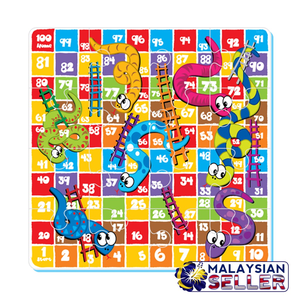Golden Peak Snakes And Ladders Puzzle Mat Giant Floor Puzzle