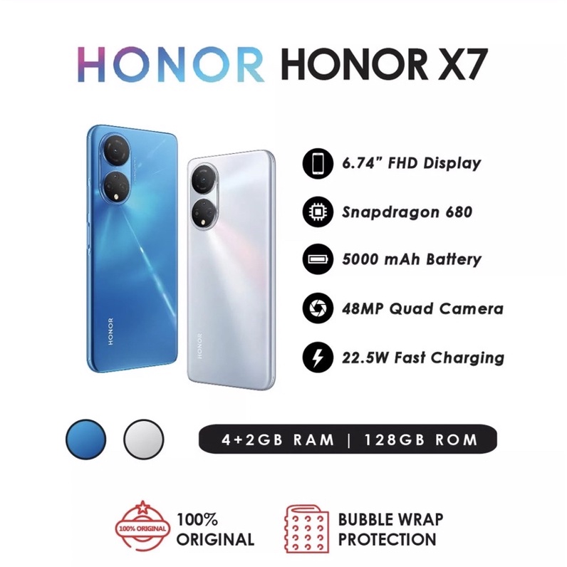 [NEW 2022] HONOR X7 4+2GB RAM 128GB ROM SET ORI 1 YEAR WARRANTY HONOR