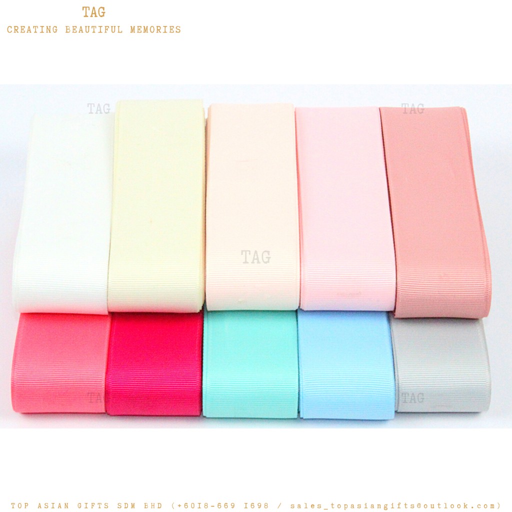 9Mtr +/- 38mm Premium Quality Polyester Grosgrain Souvenir Craft Decor DIY Ribbon Reben Poliester Hiasan Kraf 26600-038