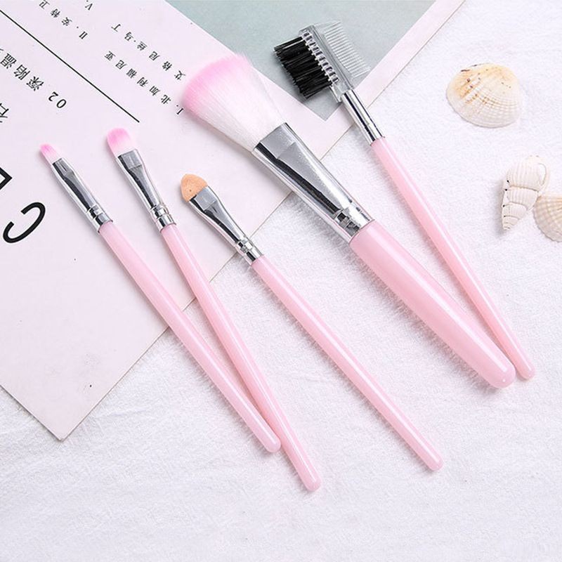 Ready Stock Dreamy 5pcs Set Sweet Pinkblue Basic Makeup Brushes Berus Makeup Murah Wholesale 1469