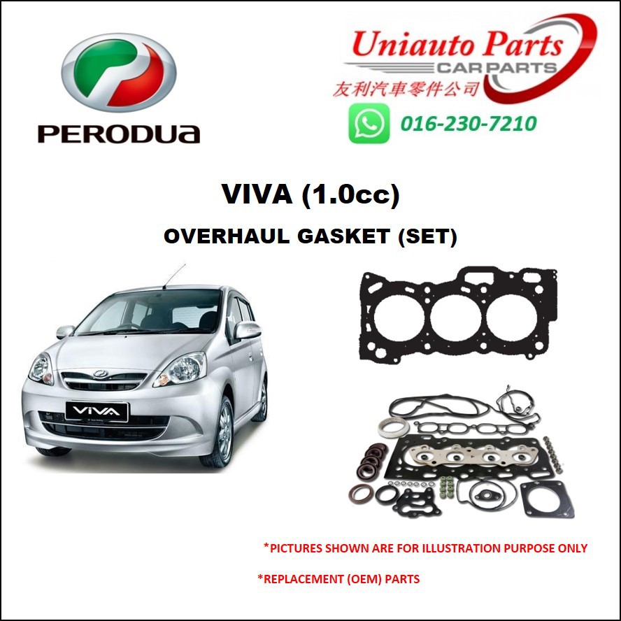 PERODUA VIVA (1.0cc) OVERHAUL GENERAL GASKET (SET) Shopee Malaysia