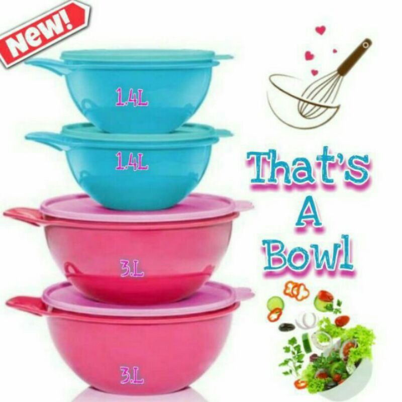 [TUPPERWARE BRAND] THAT'S A BOWL SET (4PCS)