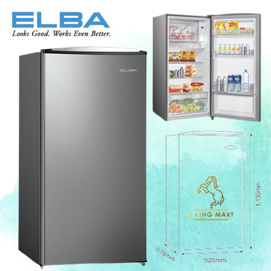 Elba 1 Door Refrigerator Fridge 185l Single Door Er C1815 Sv With 5 Year Motor Warranty Peti Ais 1 Pintu Peti Sejuk Shopee Malaysia