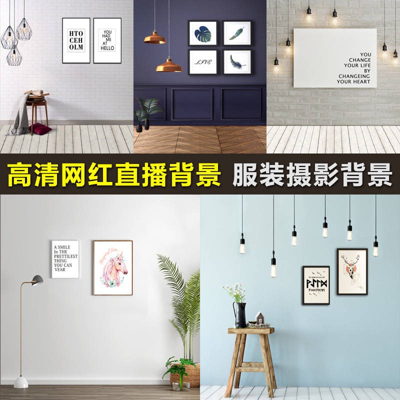 3d主播直播背景墙男女服装拍摄背景布韩式简约室内拍照背景新adsxcsxd Shopee Malaysia