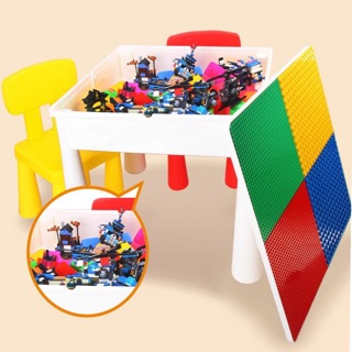 Kids Multifunction Building Block Table Learning Desk Lego Duplo