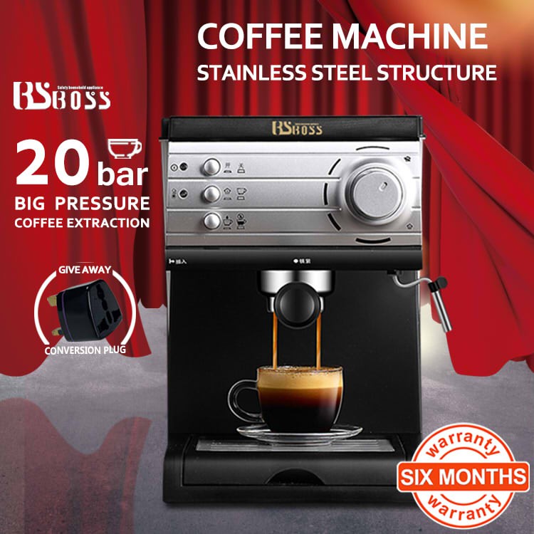 BSboss Coffee Maker Machine 20 Bar Pressure Pump Driven Espresso Shopee Malaysia