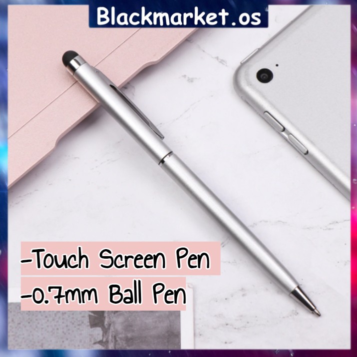 Touch Screen Pen + 0.7mm Black Ink Ball Pen for Mobile Phone / Android / iPhone / Tablet / Touch Screen Device