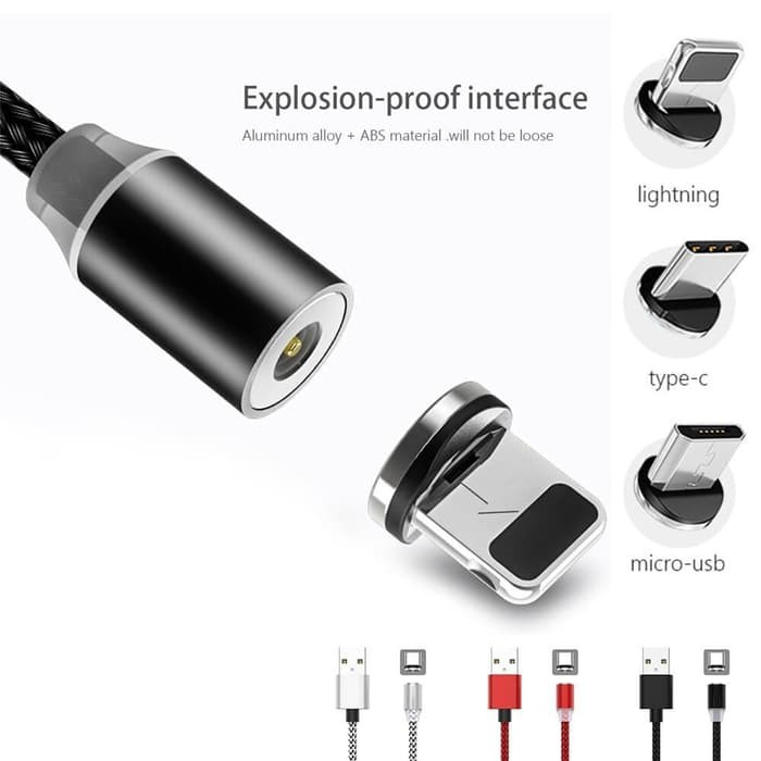 Android IOS  Fast Charging 3in1 2M USB Magnet Charger Data Cable |  Shopee Malaysia