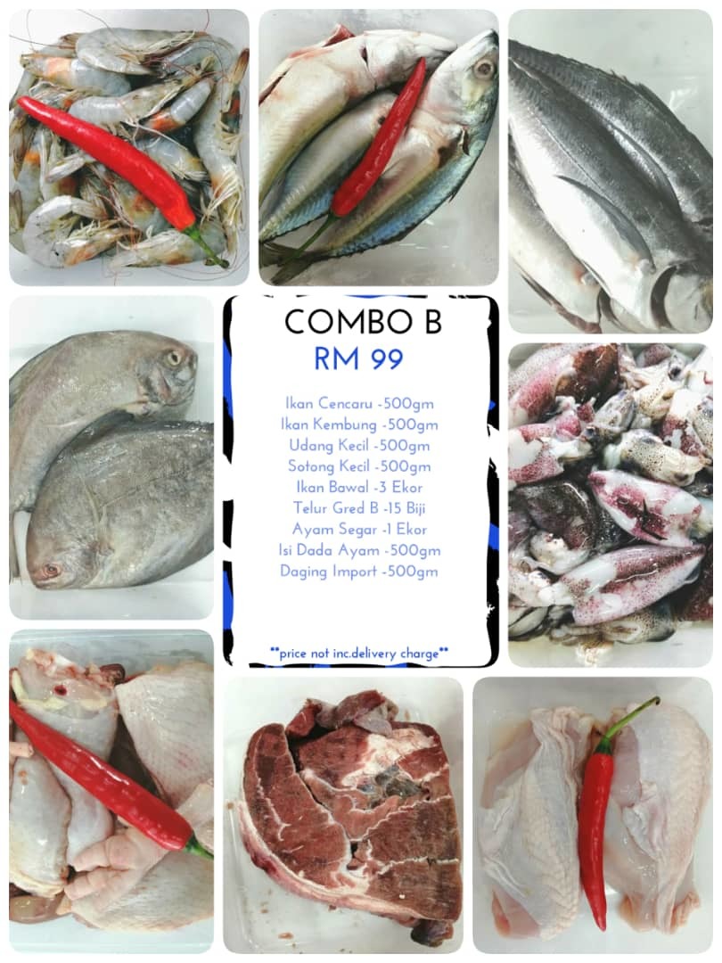 Kombo B Ayam Ikan Daging Telur Shopee Malaysia