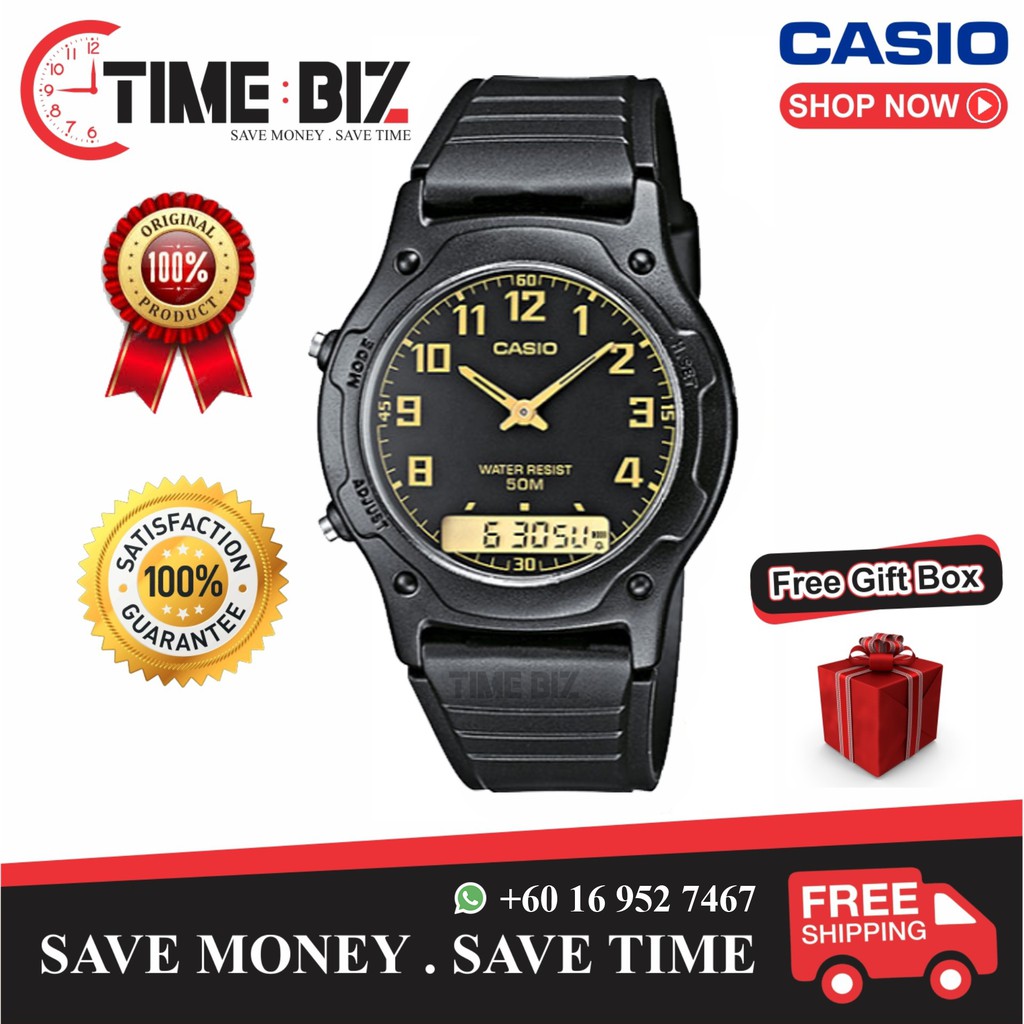 SHOP NOW! Casio AW-49H-1BVDF / AW-49H-1BV AW-49H-1B / AW-49H ANALOG ...