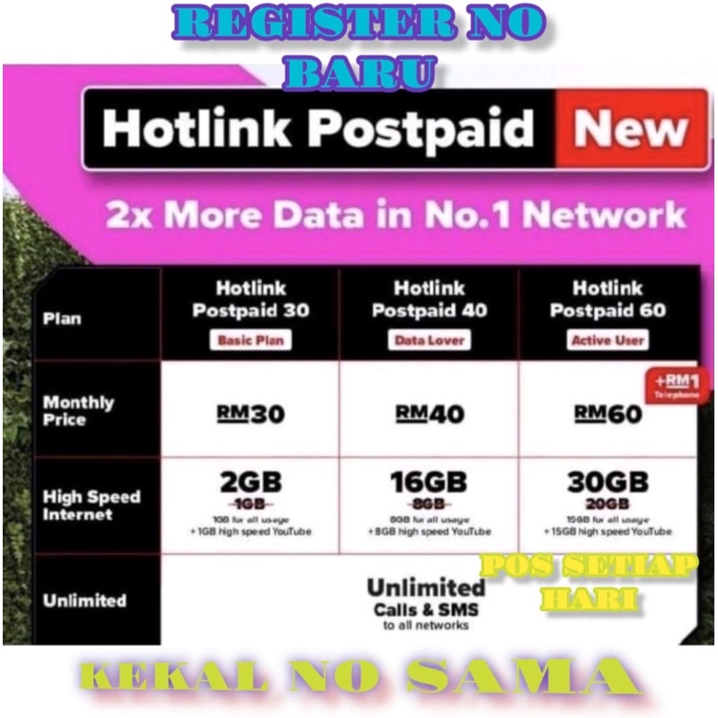 Hotlink postpaid 60