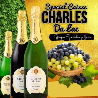 1.1 🛒 Charles Du Lac Sparkling Party White Grape Drink 750ml Juice Christmas gift HALAL Sparkling Grape Juice