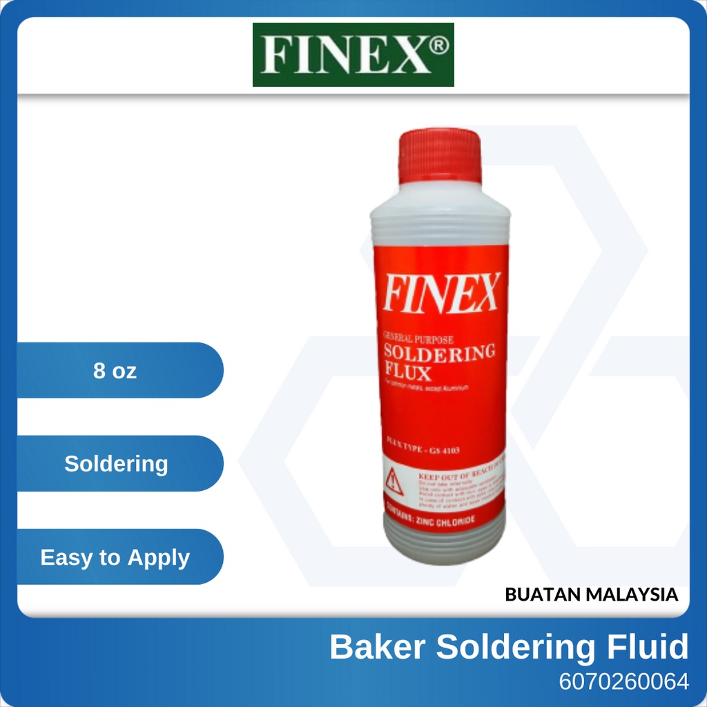 CSM Finex 8oz 3 Baker Soldering Fluid Liquid Acid Flux Baker Soldering