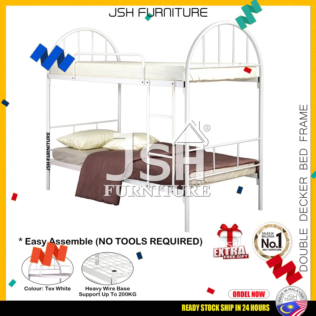 JSH D220 Double Decker Bed Frame / Bunk Bed / Metal Double Decker Bed ...