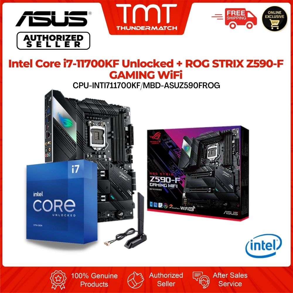 [combo] Intel Processor Lga1200 Core I7-11700kf Unlocked + Asus Lga1200 