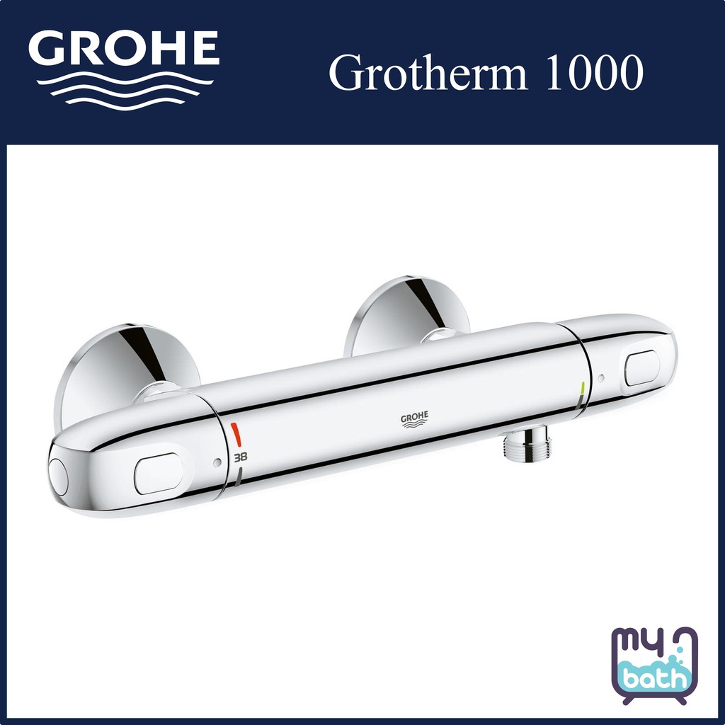 Grohe 34143003 Grotherm 1000 Thermostatic Exposed Shower Mixer Shopee