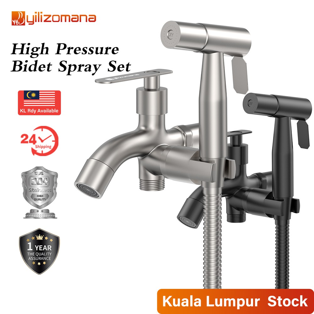 Paip Air Paip Tandas Kepala Paip 2 arah spray set hand bidet two way