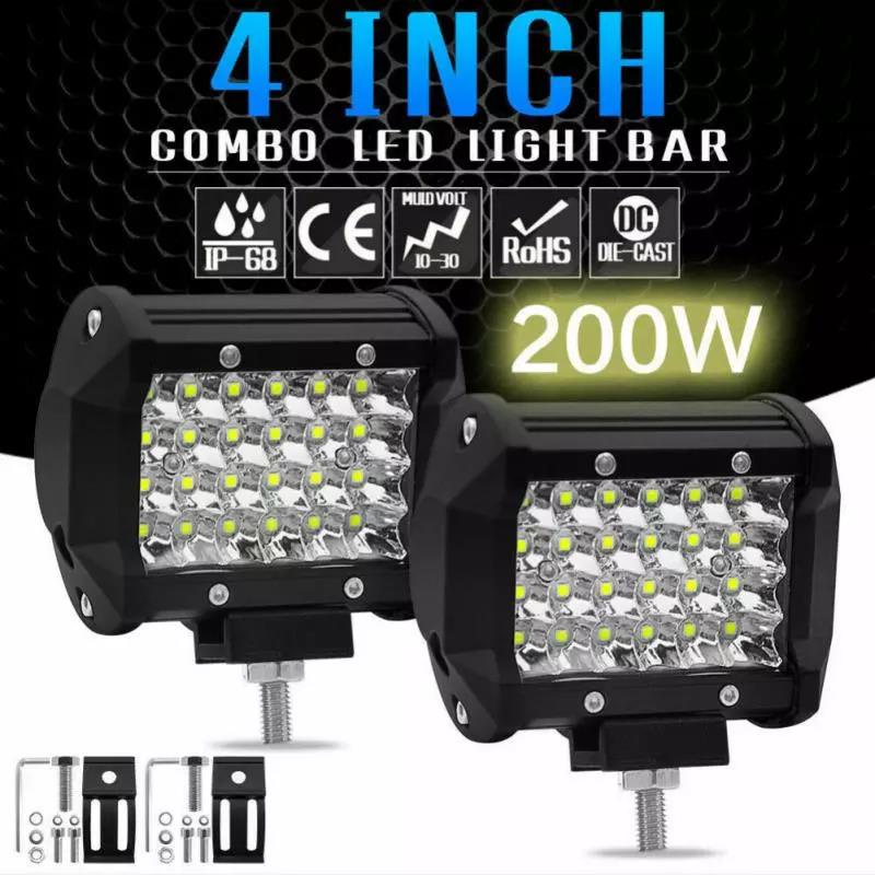 4-Inch 4-Row 72W Working Light 200W Strip Led Car off-Road Vehicle Top ...