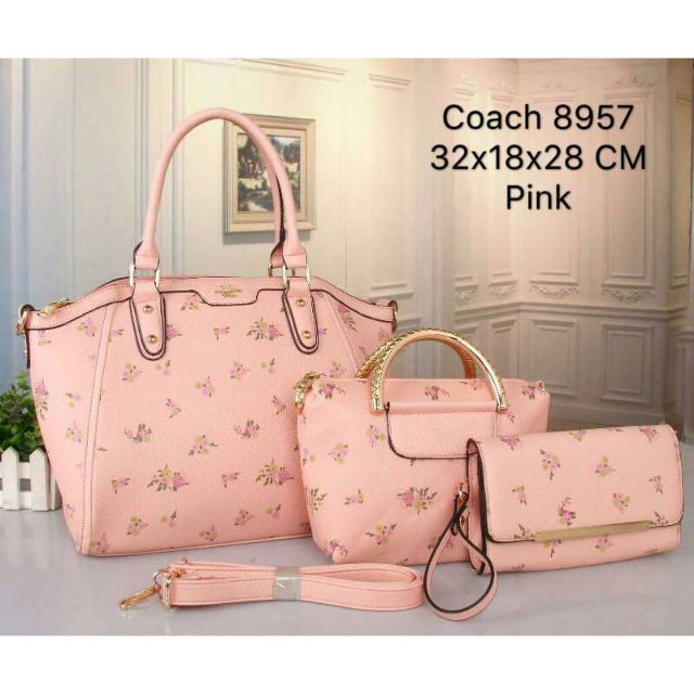 coach flower tote bag