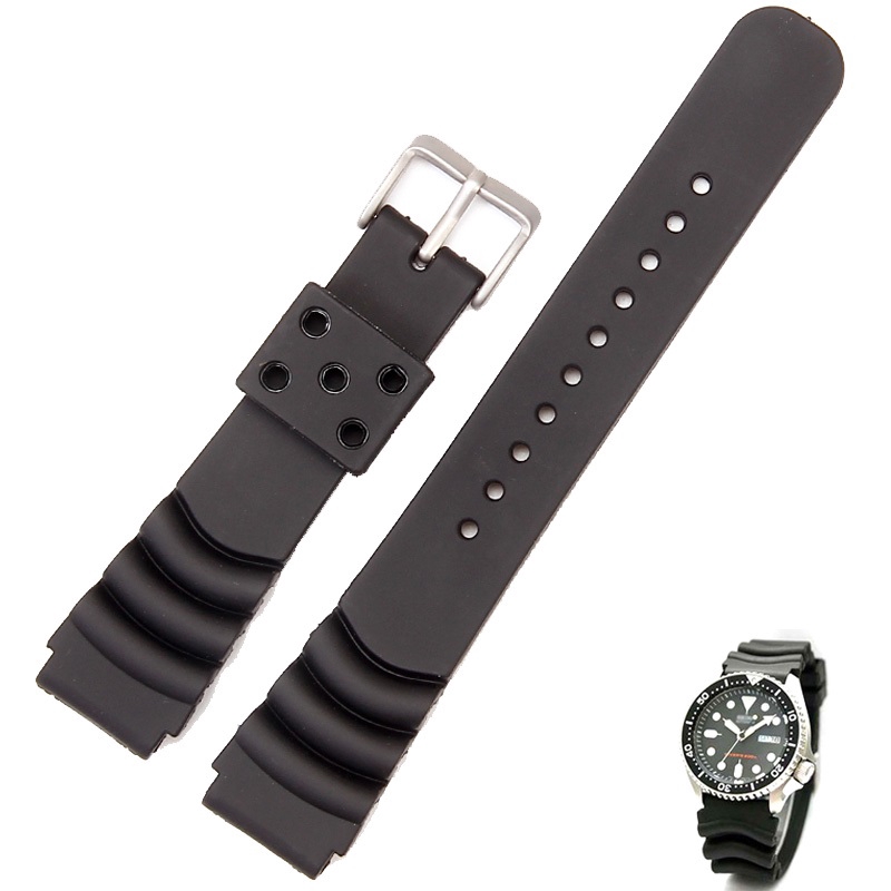 Seiko Rubber Watch Band Curved Line 20mm 22mm 24mm for Divers Model Pro Diver  Strap | Shopee Malaysia