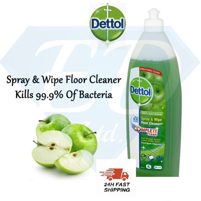 **NEW** Dettol Spray & Wipe Floor Cleaner Apple 1Liter Shopee Malaysia