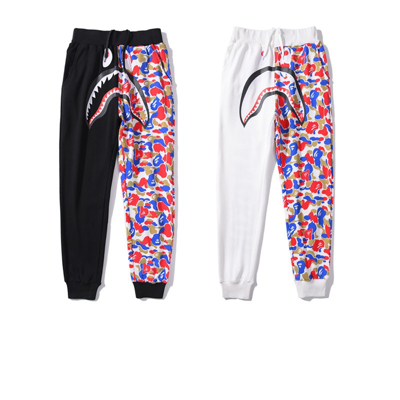 bathing ape shark pants