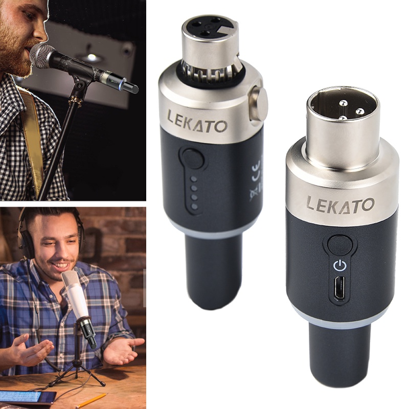 LEKATO MW1 Wireless 5.8GHz Microphone System Plug On XLR Transmitter