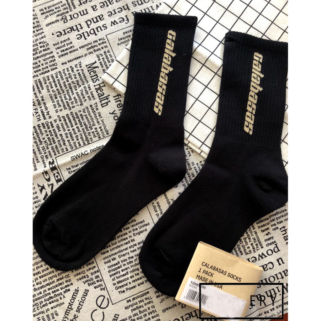 calabasas socks black