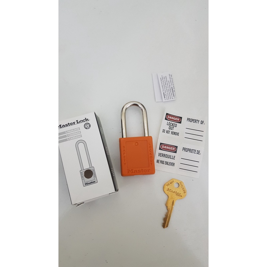 Loto Padlock Master Lock Masterlock 410RJ Orange Safety Padlock