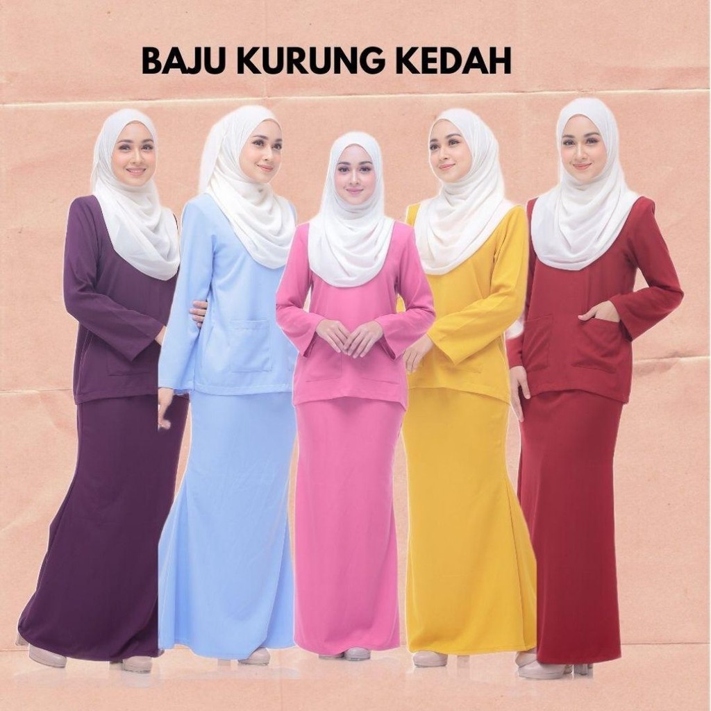 Baju Kurung Kedah Baju Moden Muslimah Kain Duyung