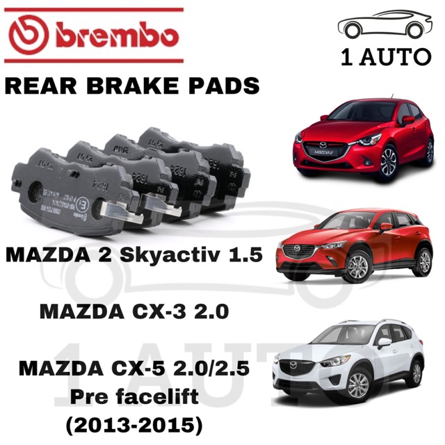 Genuine Brembo Rear Brake Pad Mazda 2 Skyactiv Cx 3 Cx3 Cx5 Cx 5 12 15 Shopee Malaysia