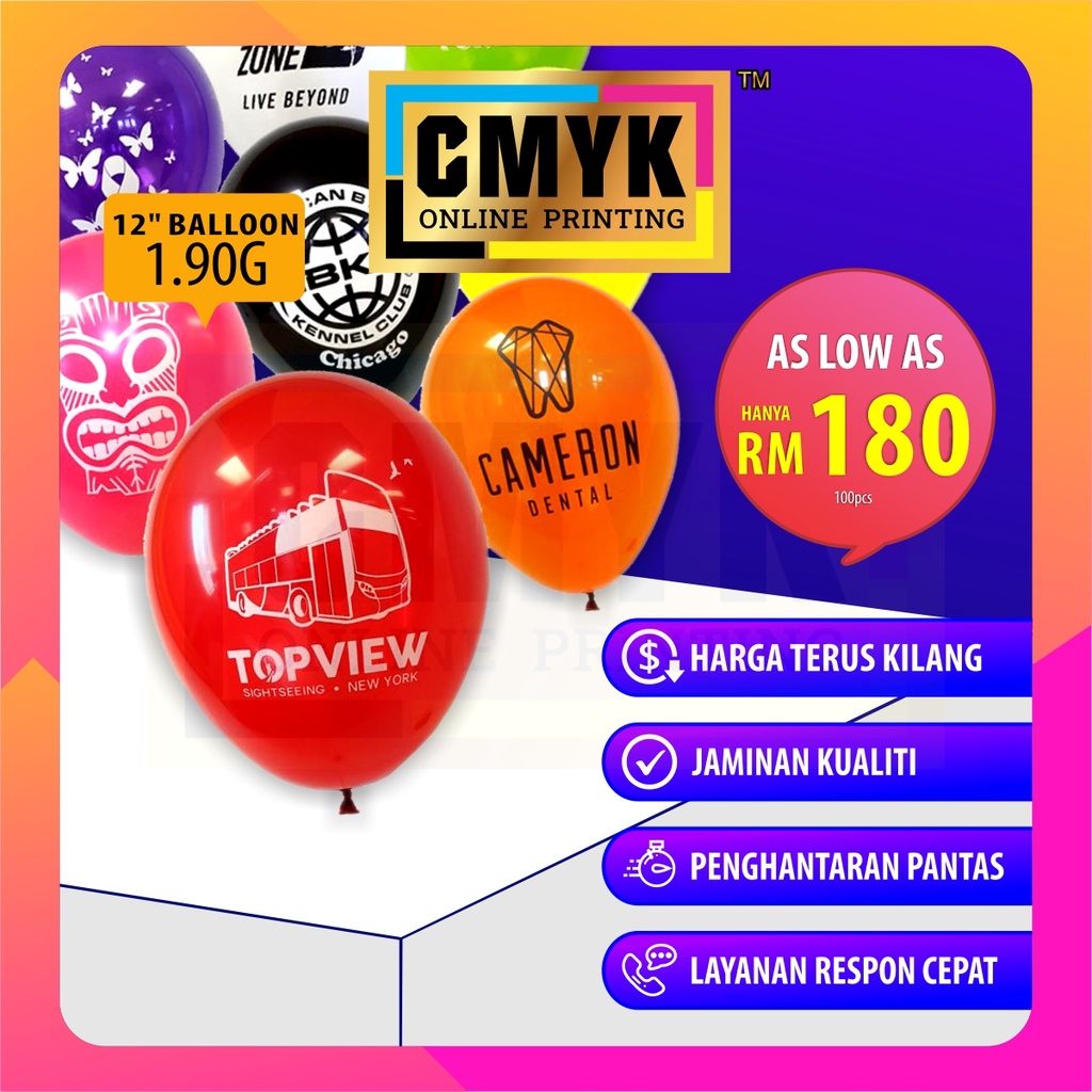 [HARGA KILANG] Balloon /Belon Event Custom Printing Material Latex(HARGA  PRINTING SAHAJA)