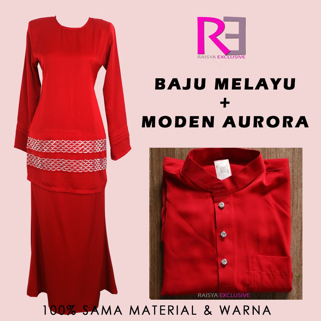  Baju Kurung Moden Warna Merah  Cili