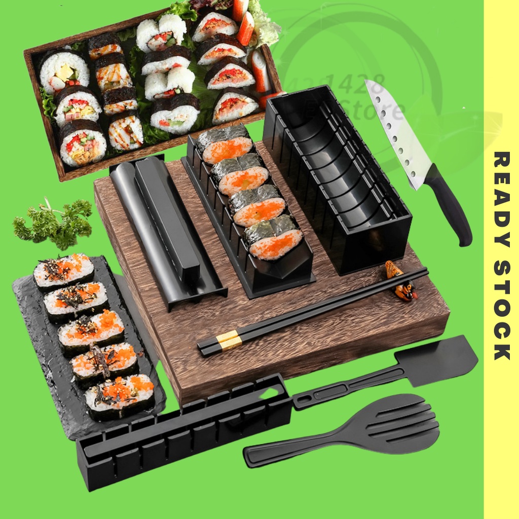 11 pcs Sushi Maker Sushi Mould Set Sushi Kit Acuan Sushi Sushi Mold Set