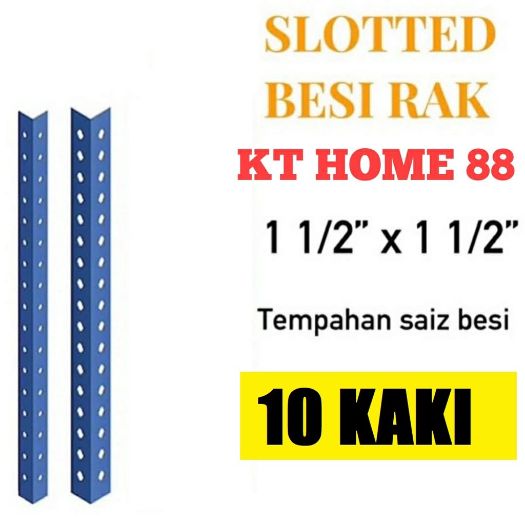 Besi Angle Rak Lubang 10 Kaki Slotted Angle Bar 10 Feet | Shopee Malaysia