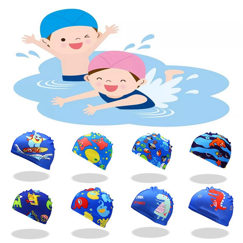 kids fabric swimming hat