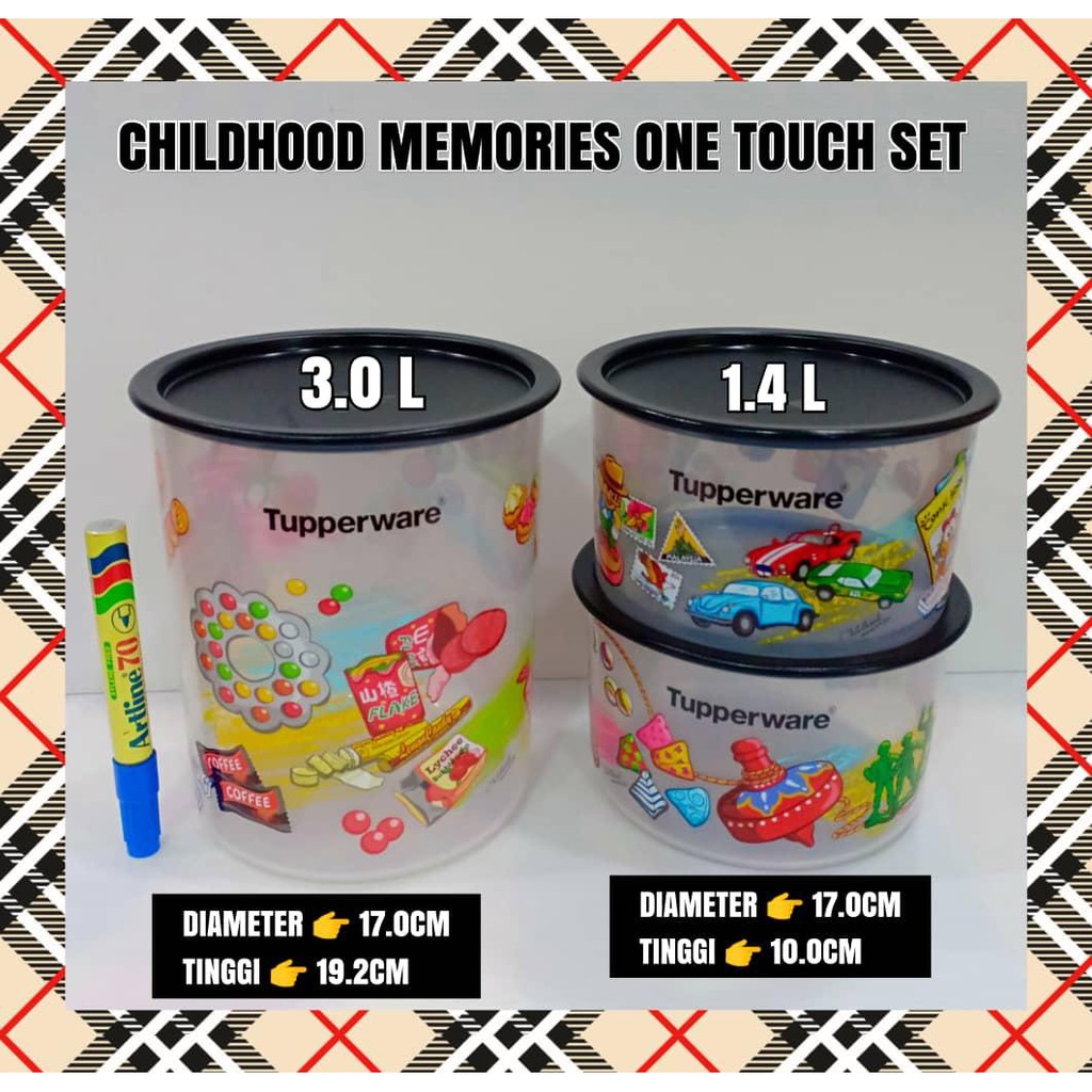 Tupperware Childhood Memories One Touch Set Canister - 1 ...