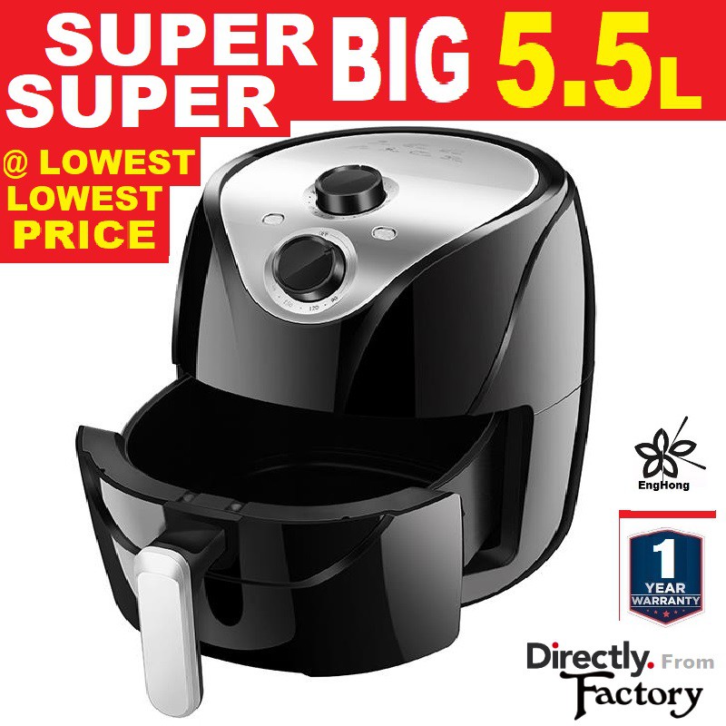 5.5L Biggest Air Fryer with German Technology At LOWEST PRICE Shopee