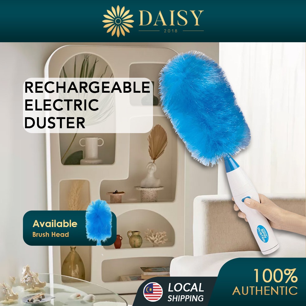 Rechargeable Electric Dust Wand Remover 360 Degree Rotating Spin Duster