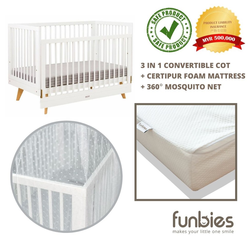 white cot set