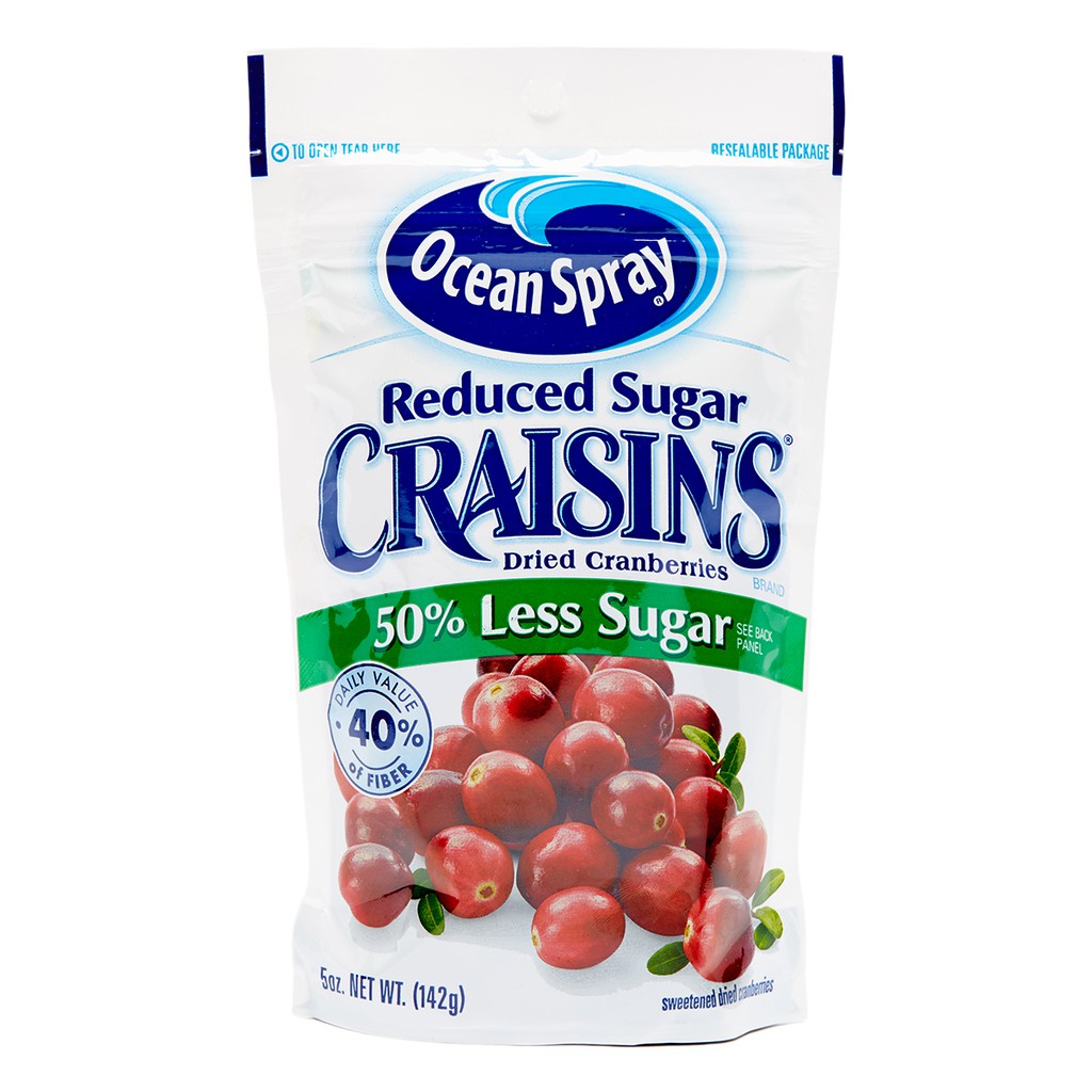 OCEAN SPRAY CRAISINS DRIED CRANBERRIES (ORIGINAL/50% LESS SUGAR ...