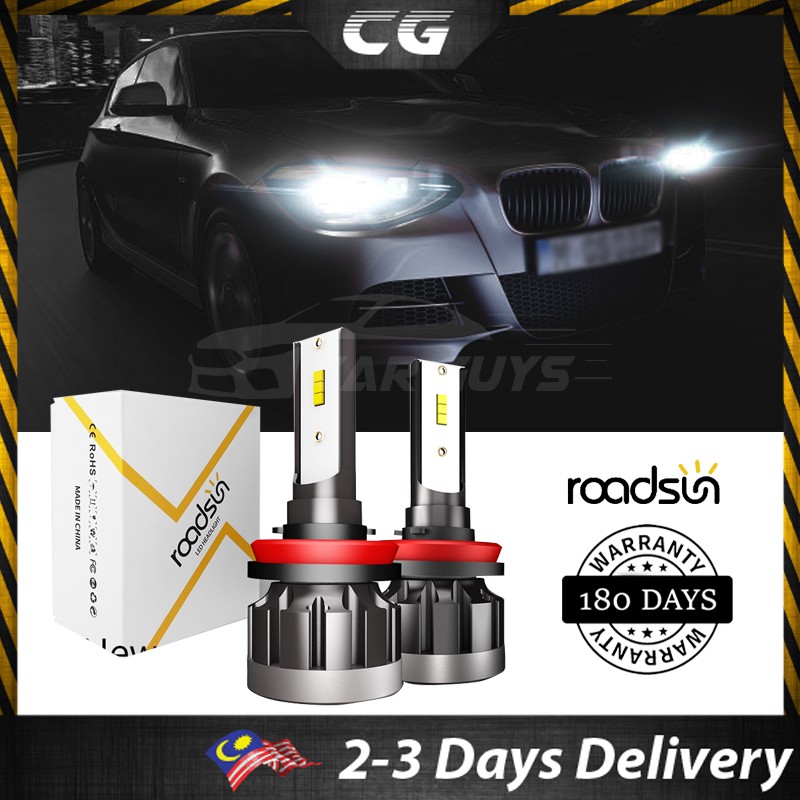 CarGuys 2PCS Roadsun 1901 LED H1 H4 H7 H11 9005 9006 Car 