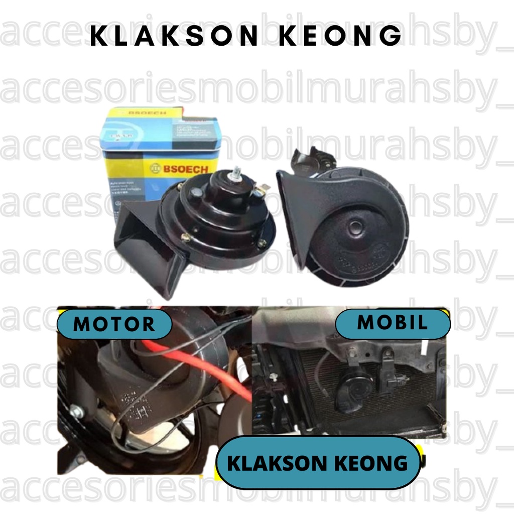 BSOECH Waterproof Universal Motorcycle Car Snail Horn 12v and 24v Horn Kereta Kuat Bunyi