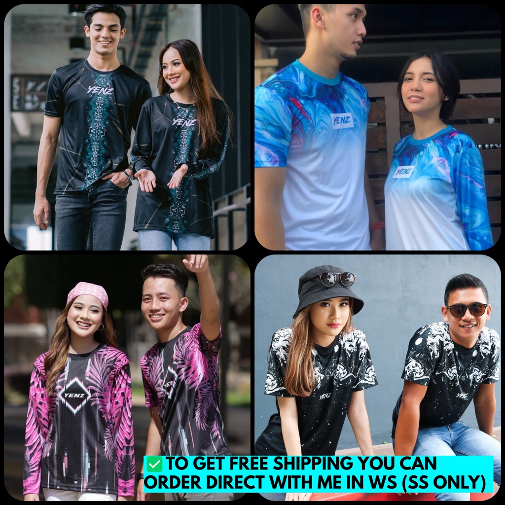 2022 READY STOCK T-SHIRT BAJU COUPLE YENZ EXCLUSIVE SHORT SLEEVE & LONG SLEEVE (COUPLE SET- FAMILY SET-MEN & WOMEN CLOTHING)