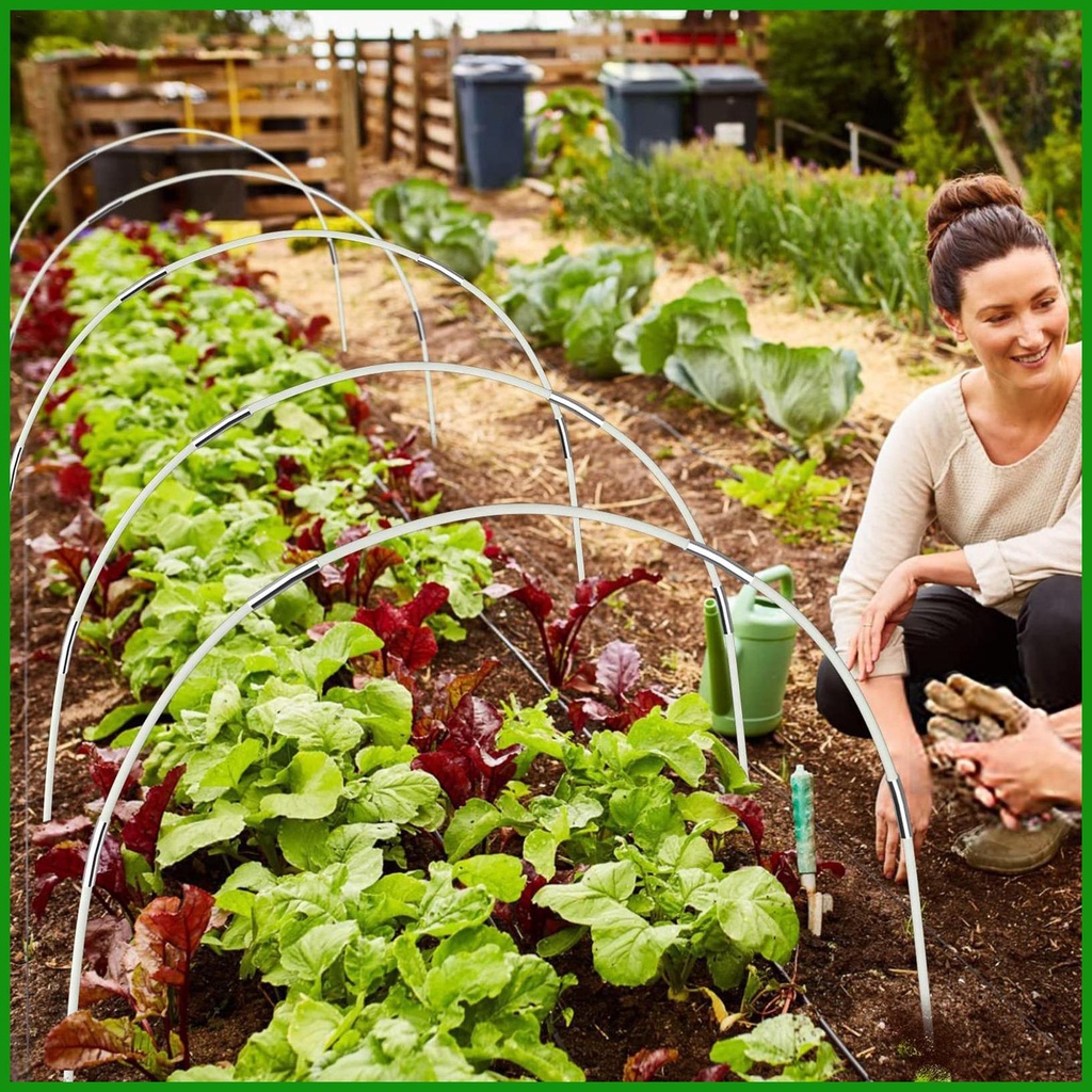 Row Cover Hoops Greenhouse Frame Garden Hoops Plants Grow Support Tunnels Gardening Houses Fiberglass Growing tongmy