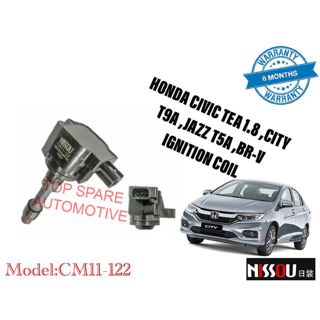PLUG COIL HONDA CITY T9A, JAZZ T5A, BRV, CIVIC TEA 1.8 NISSOU 