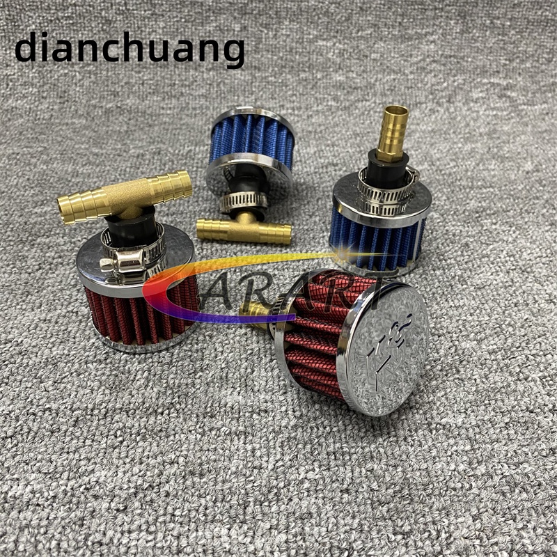 Have Quality K&N 12mm Engine / Oil Crankcase Breather Valve Intake Filter Mini KN Air Copper-Straight Adapter-12MM - Image 3
