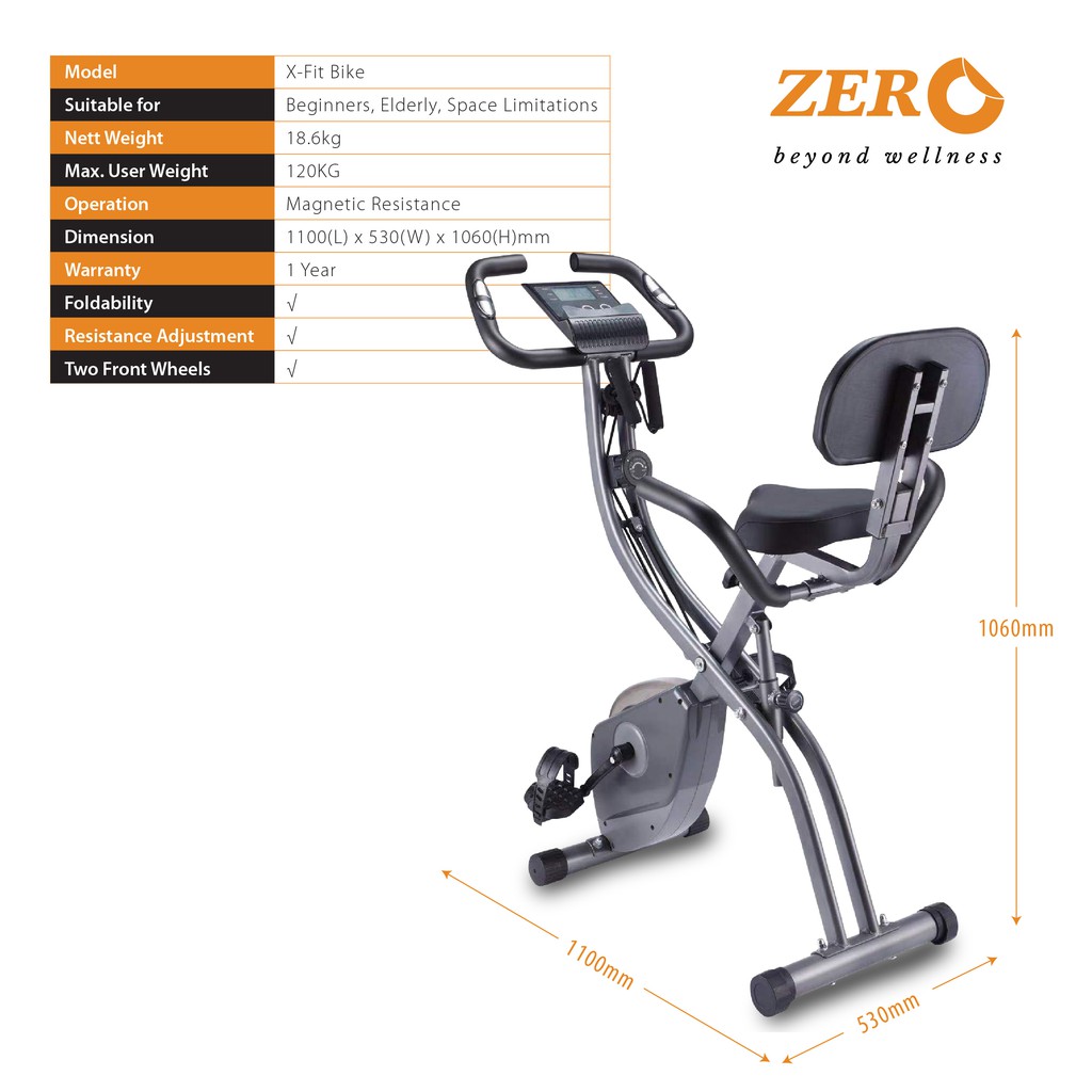 x spin bike zero
